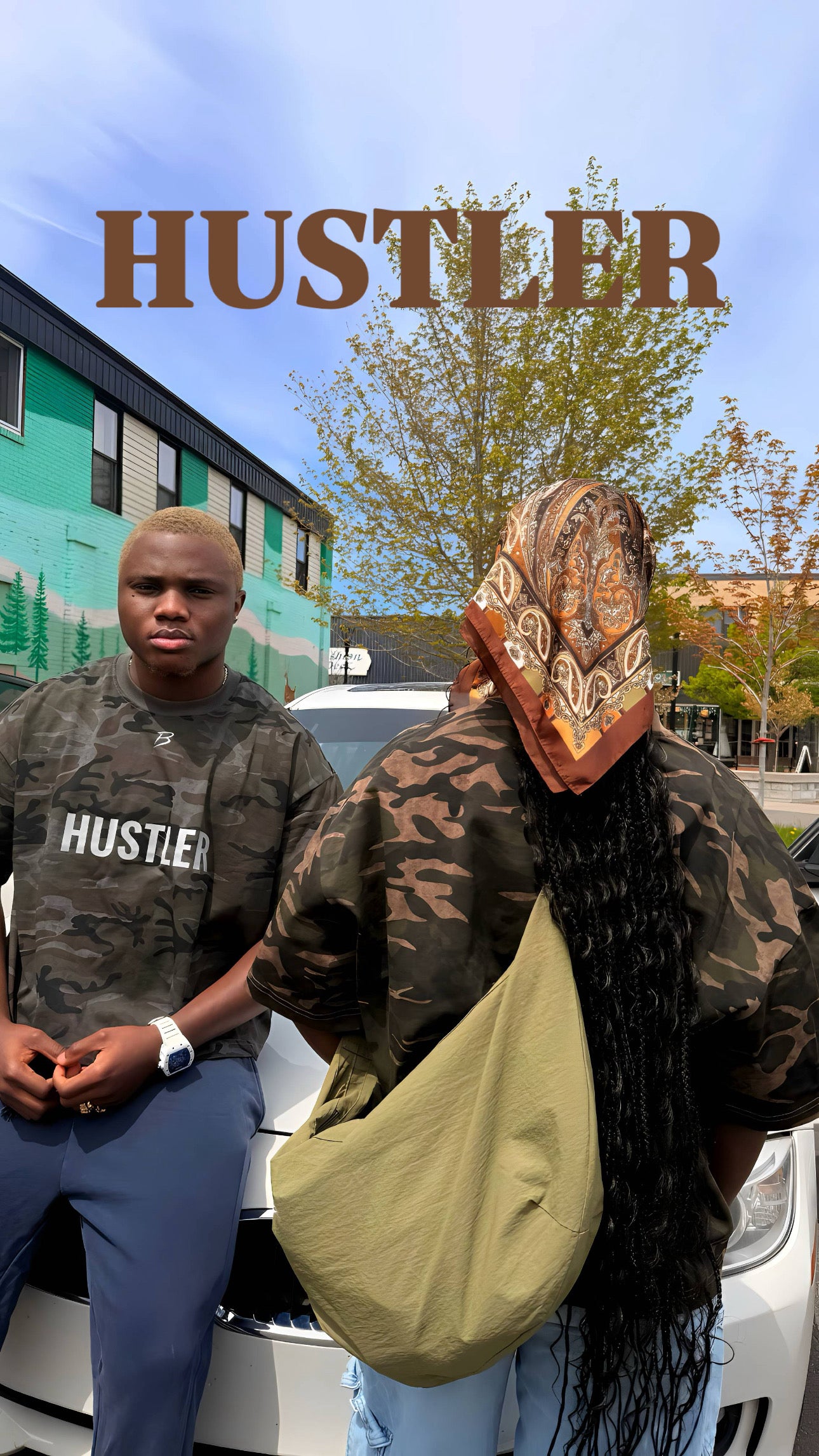 HUSTLER Camo Boxy T-Shirt