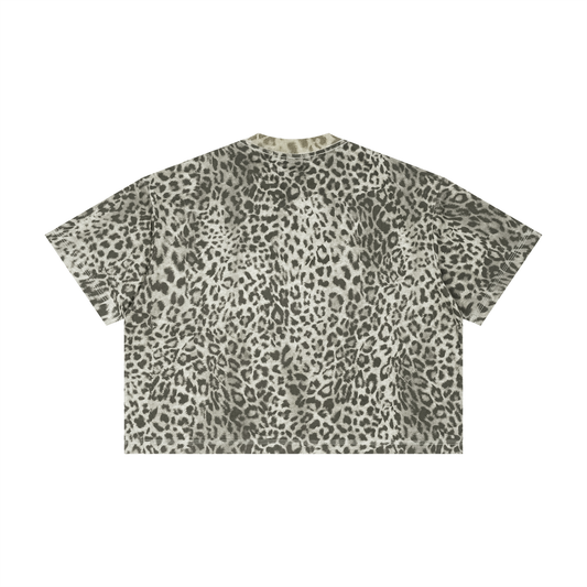 HUSTLER Leopard Boxy T-Shirt