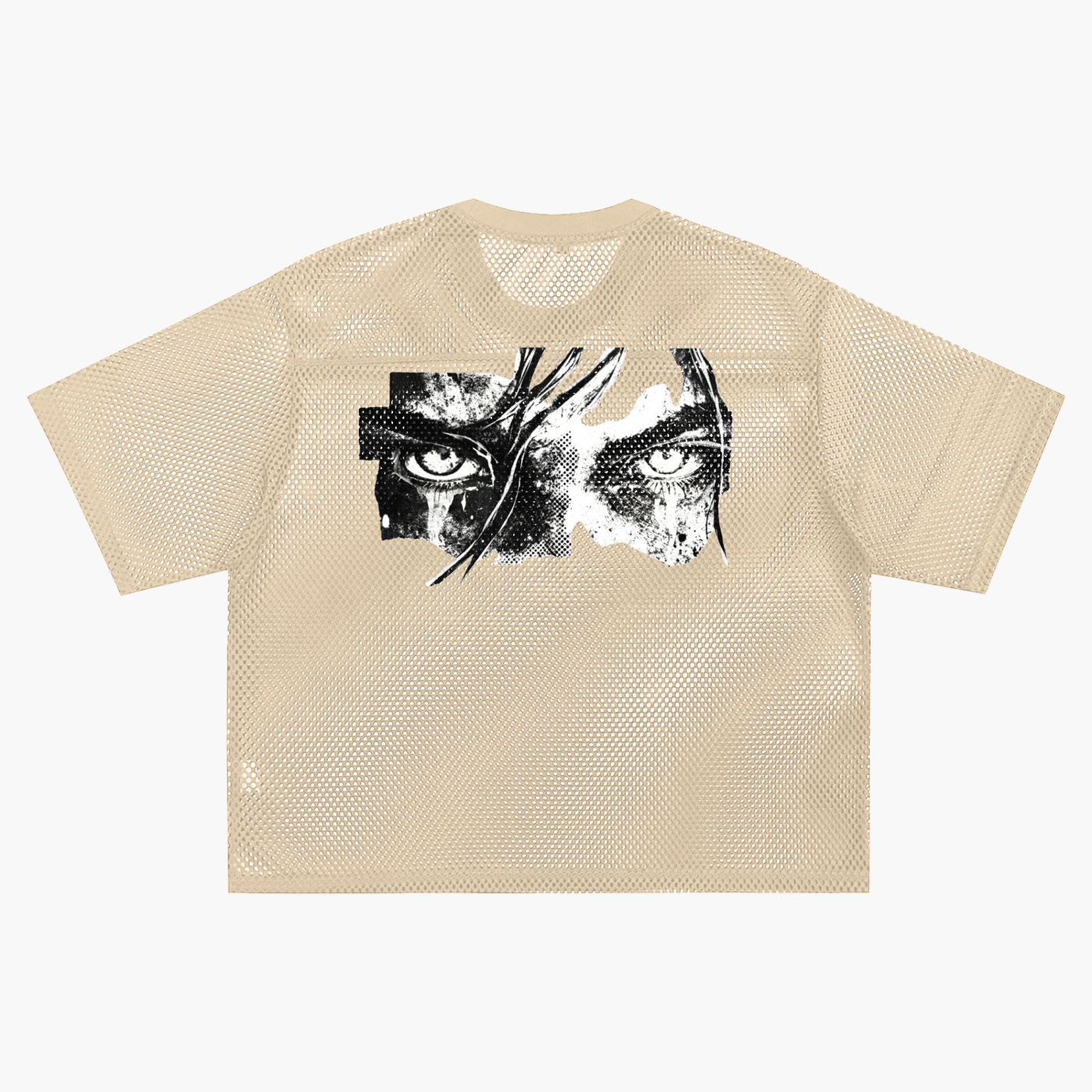 HUSTLER See-through Boxy Net T-shirt