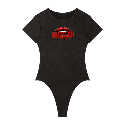 Women's Mineral Wash Crewneck Bodysuit HUSTLER