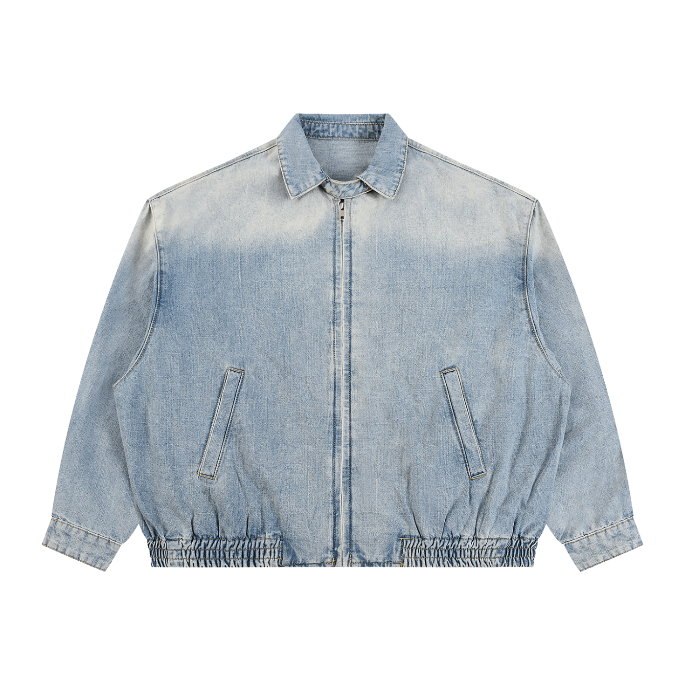 HUSTLER Wash Full-Zip Denim Jacket