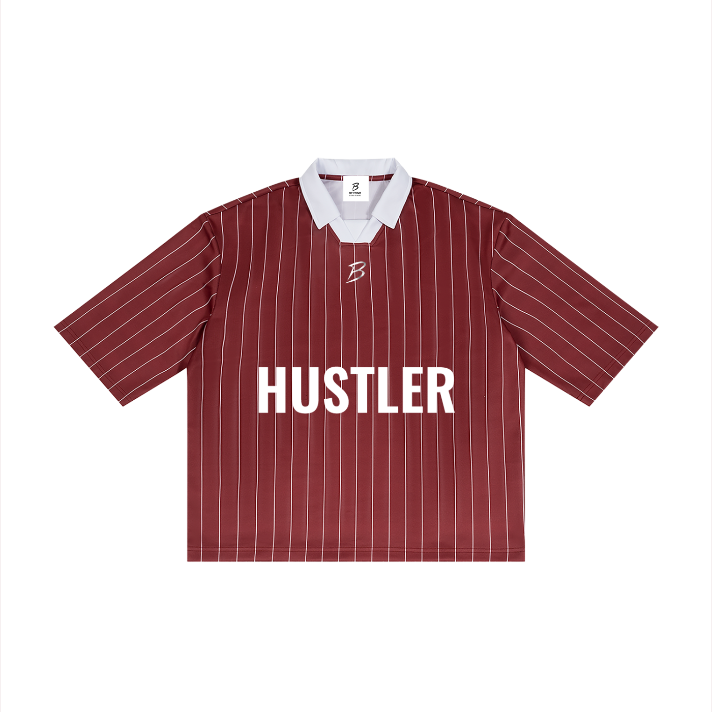 Pinstripe Collared Soccer Jersey HUSTLER