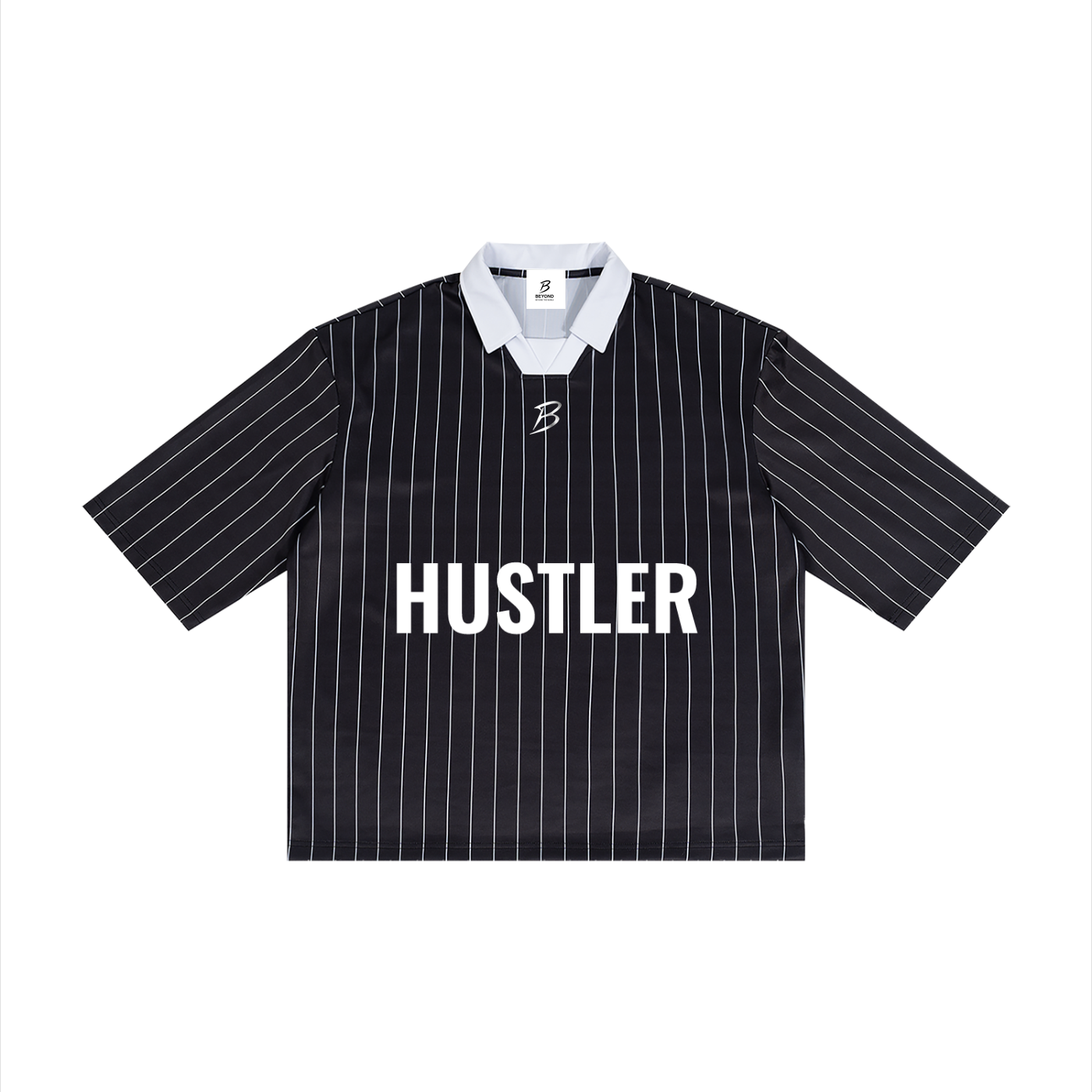 Pinstripe Collared Soccer Jersey HUSTLER