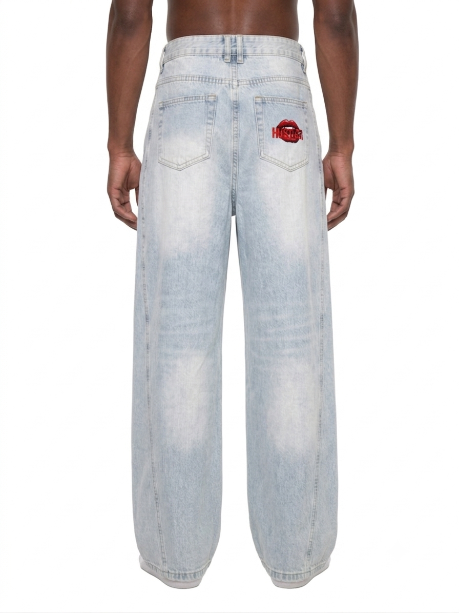 Vintage Wash Sunfade Barrel Leg Jeans HUSTLER