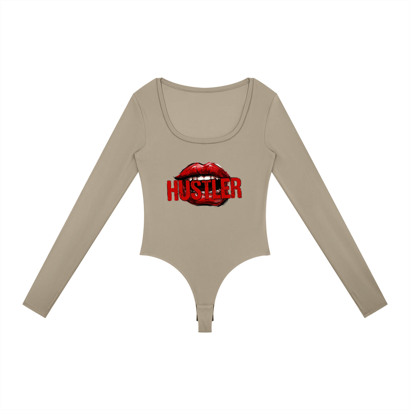 Women's Tight Long Sleeve Bodysuit HUSTLER