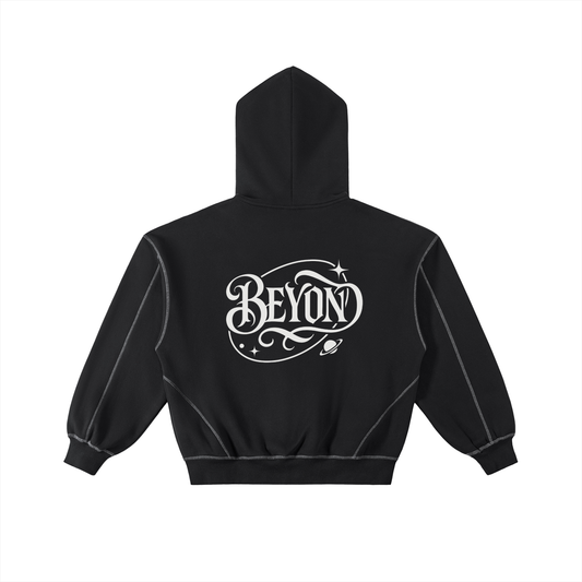 Boxy Fleece Zip Hoodie Beyond