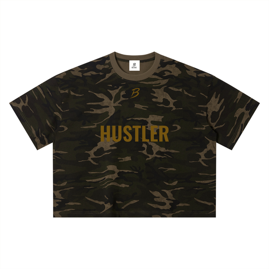 HUSTLER Camo Boxy T-Shirt