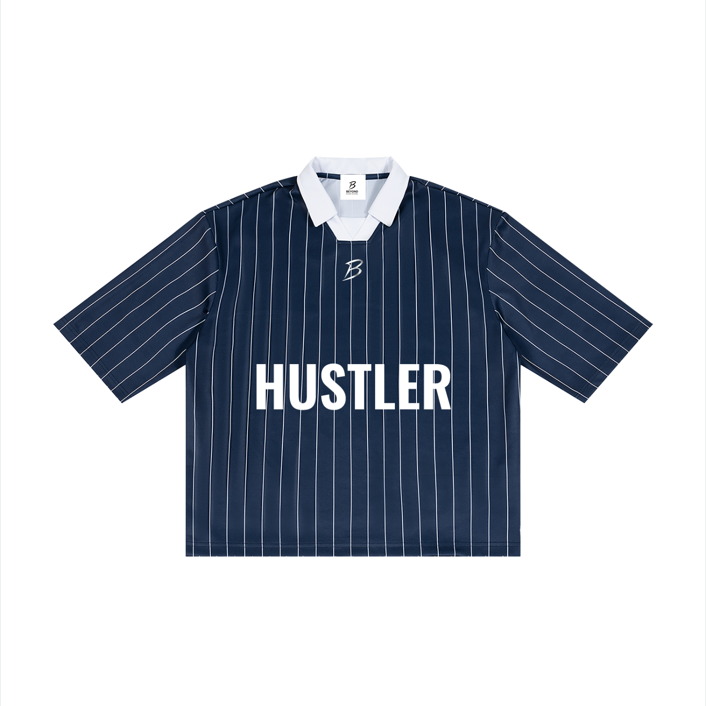 Pinstripe Collared Soccer Jersey HUSTLER