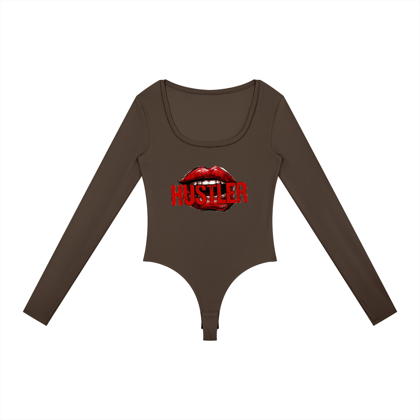 Women's Tight Long Sleeve Bodysuit HUSTLER