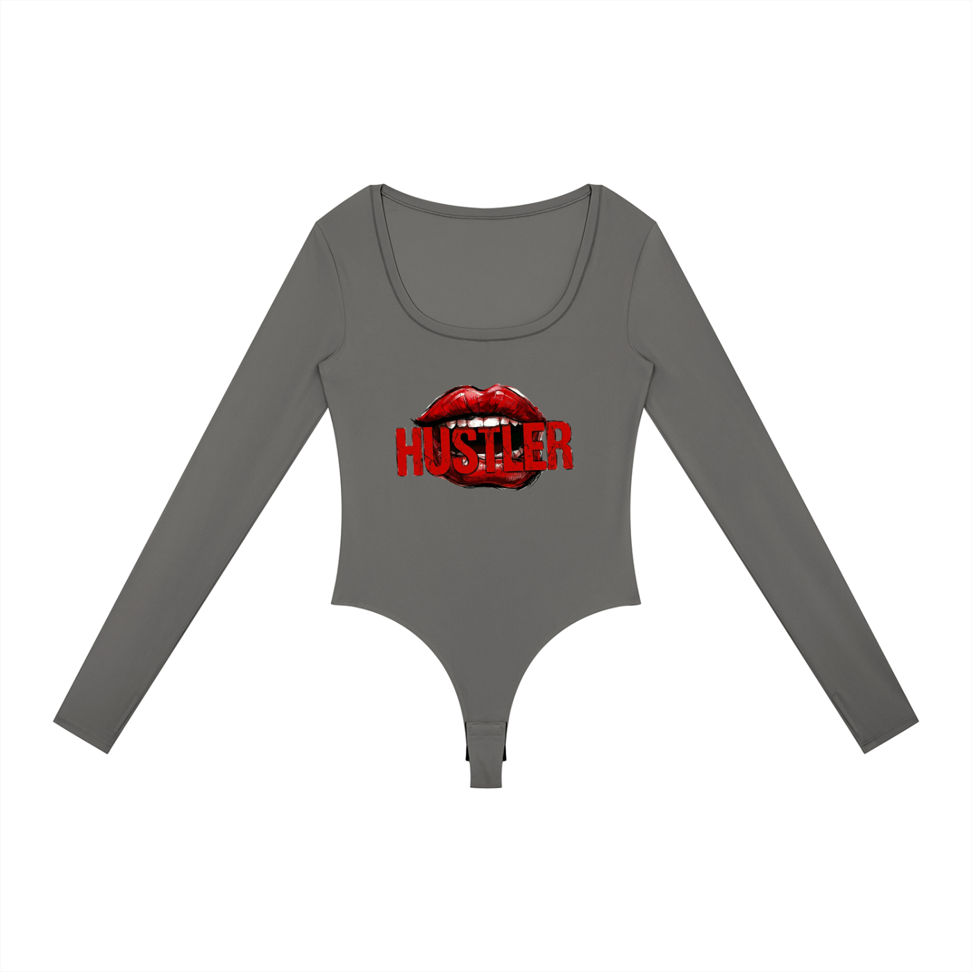 Women's Tight Long Sleeve Bodysuit HUSTLER