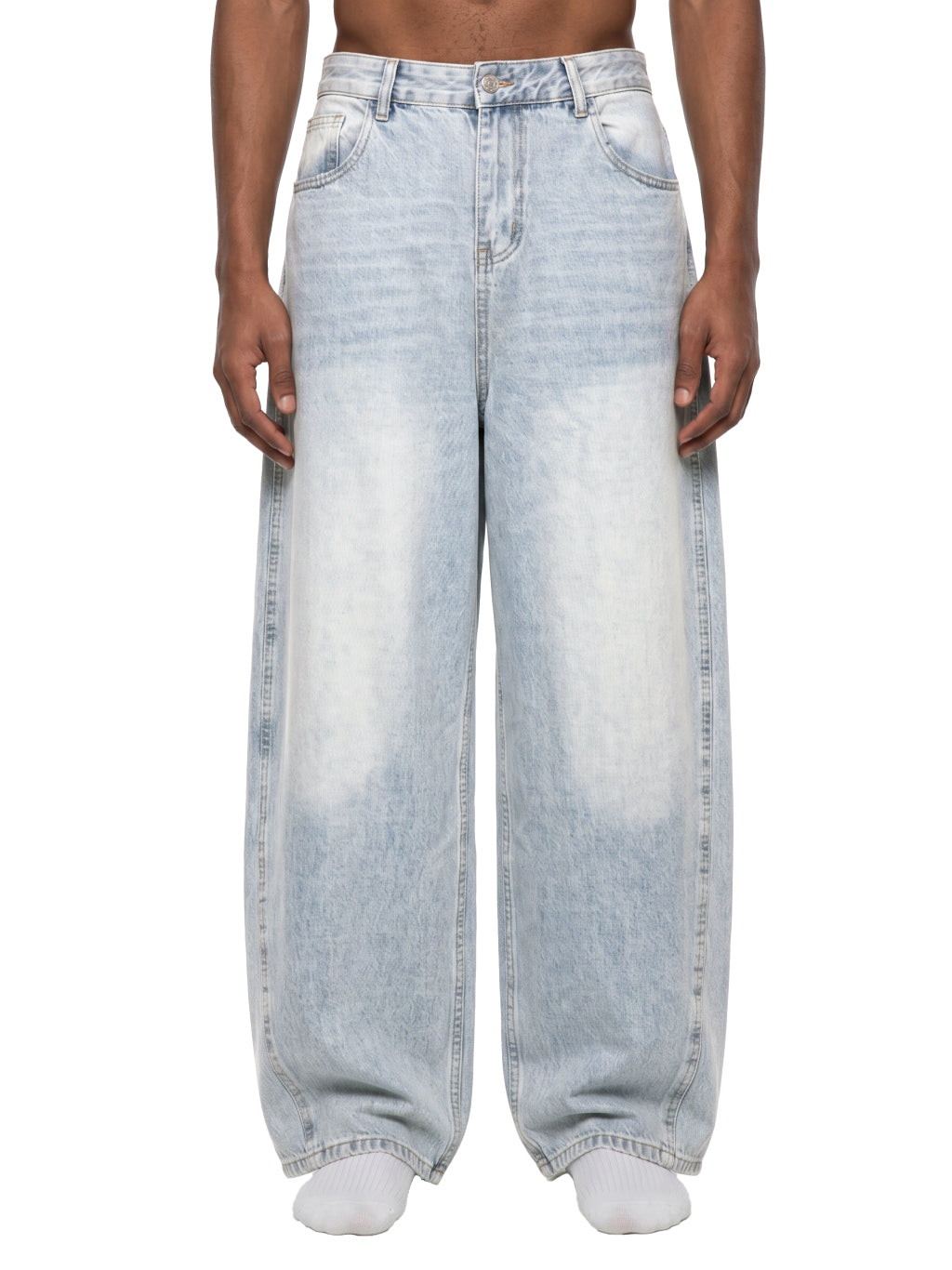 Vintage Wash Sunfade Barrel Leg Jeans HUSTLER