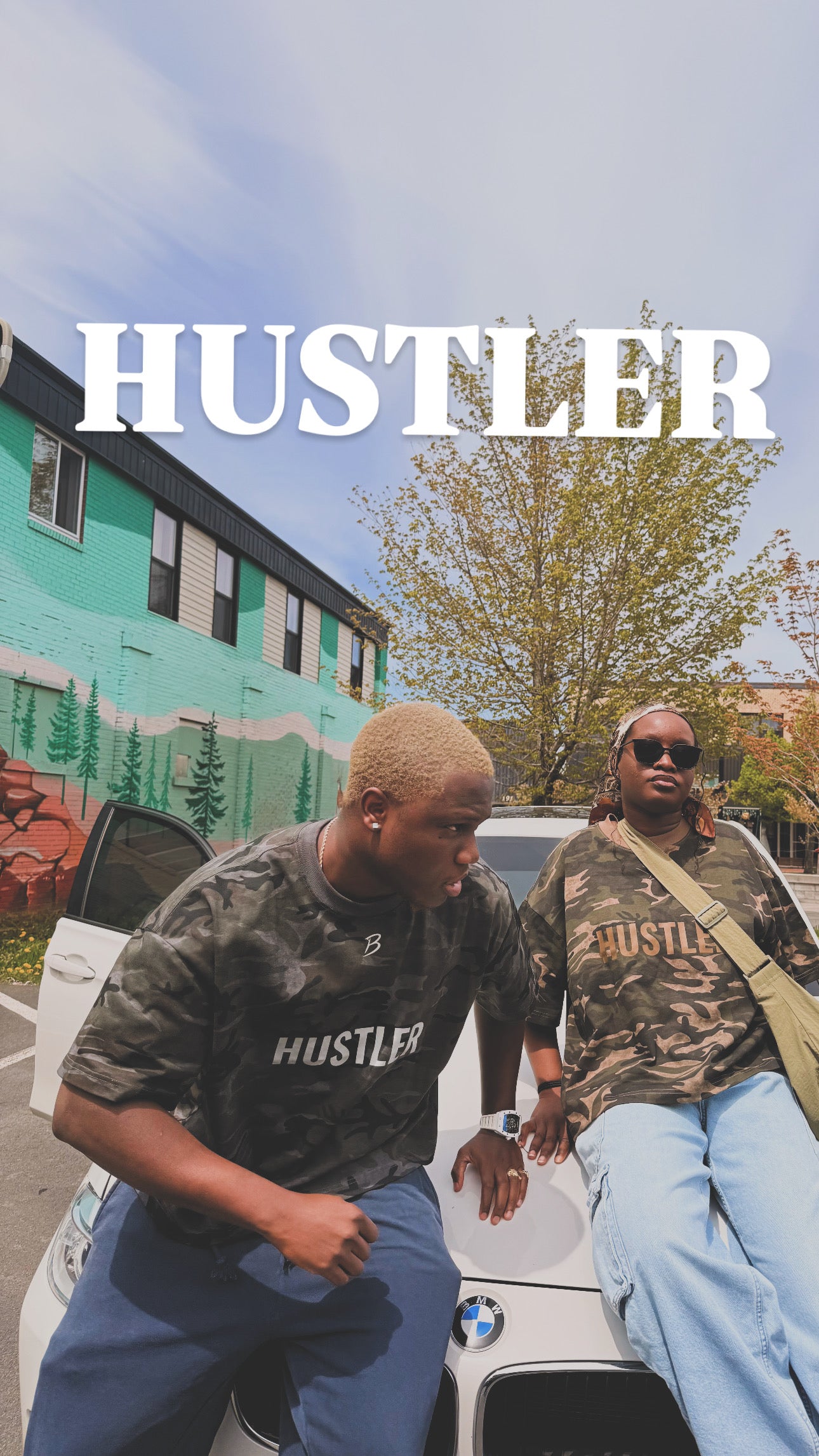 HUSTLER Camo Boxy T-Shirt