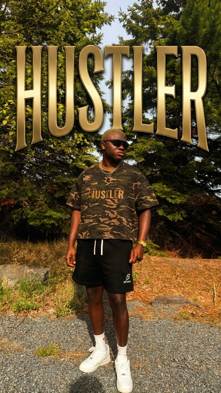 HUSTLER Camo Boxy T-Shirt