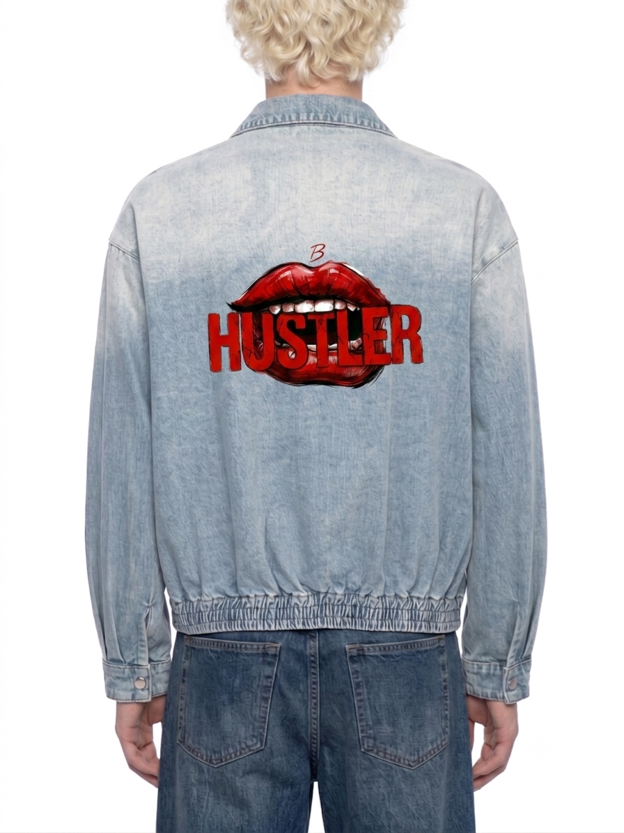 HUSTLER Wash Full-Zip Denim Jacket