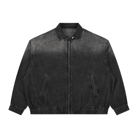 HUSTLER Wash Full-Zip Denim Jacket