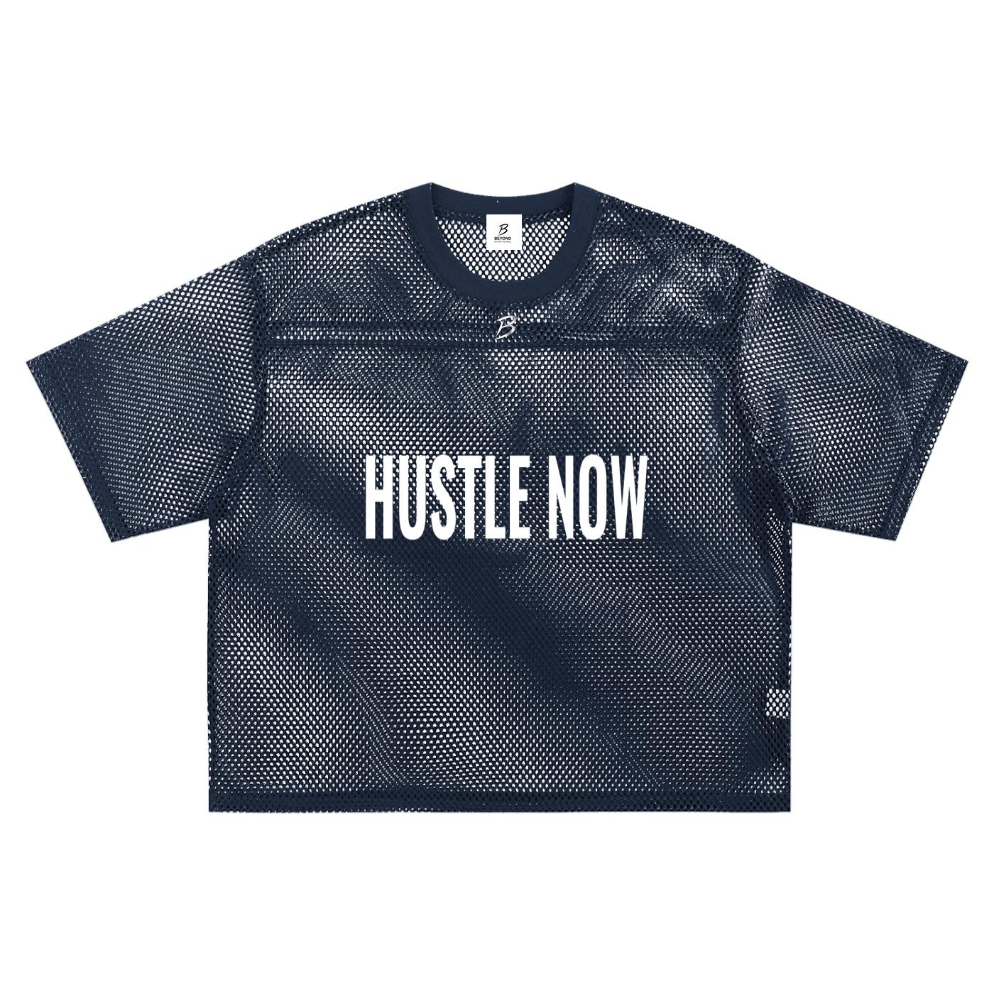 HUSTLER See-through Boxy Net T-shirt