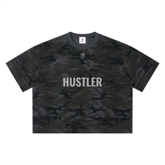 HUSTLER Camo Boxy T-Shirt
