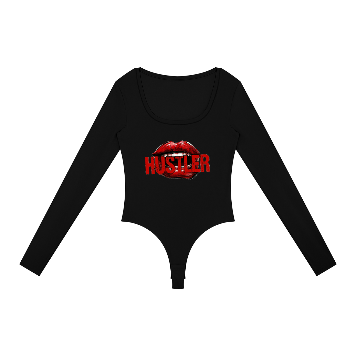Women's Tight Long Sleeve Bodysuit HUSTLER