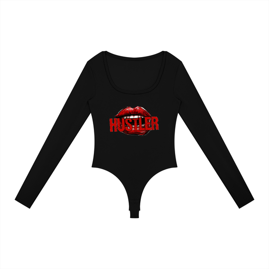 Women's Tight Long Sleeve Bodysuit HUSTLER