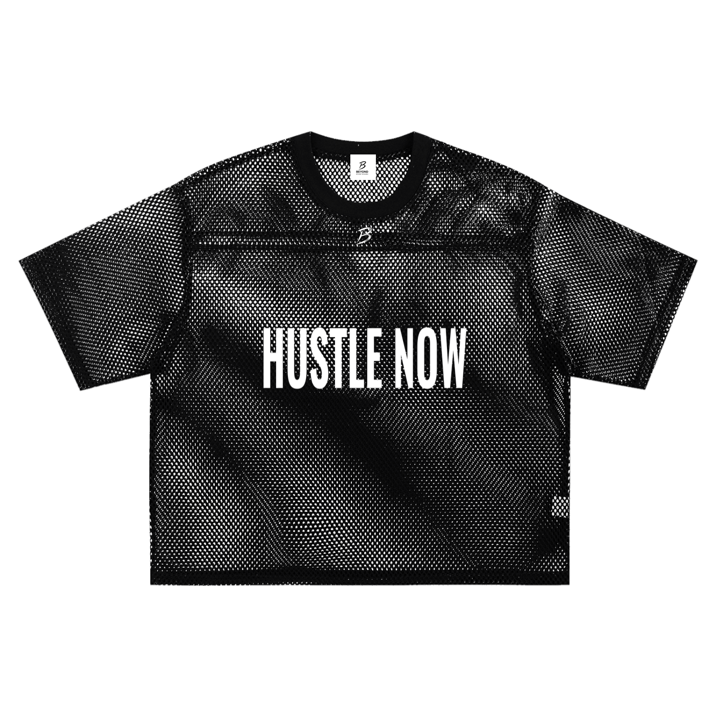 HUSTLER See-through Boxy Net T-shirt